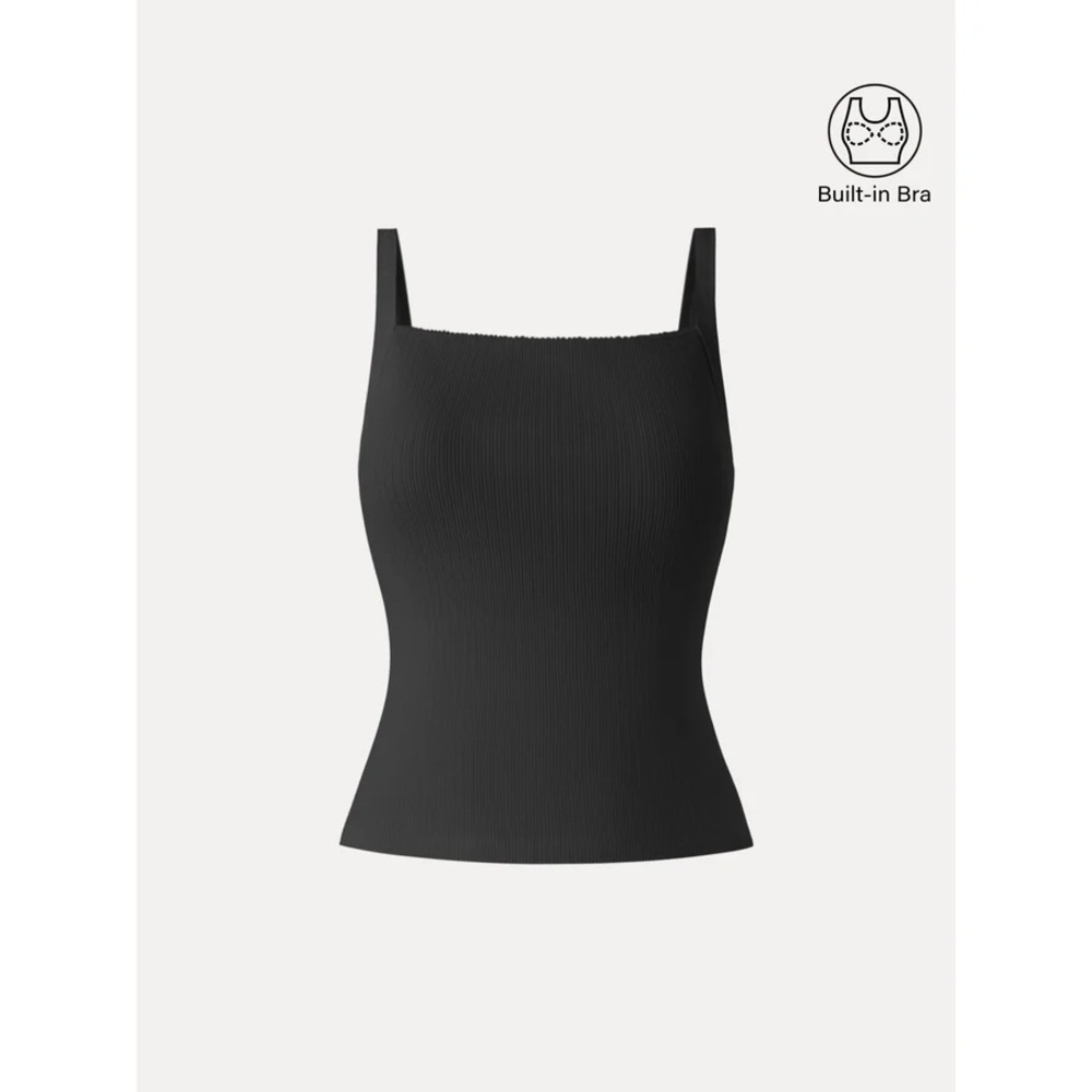 OGL stretch cotton pointelle wide strap Brami top